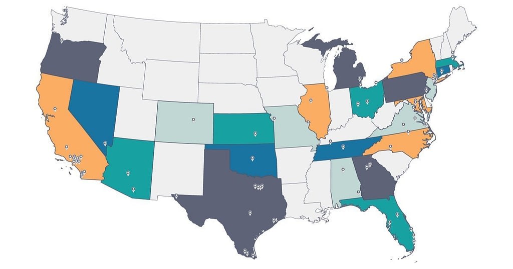 Map of ABUS winners